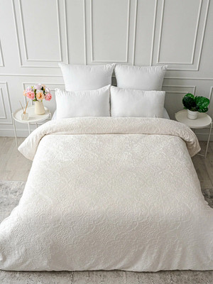 Плед Павлина Skandi Тиснение 200x220 (молочный)