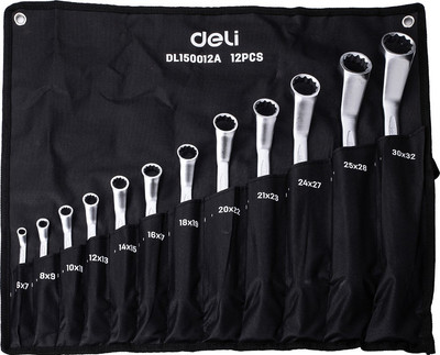 Набор ключей Deli EDL150012A (12шт, серебристый)