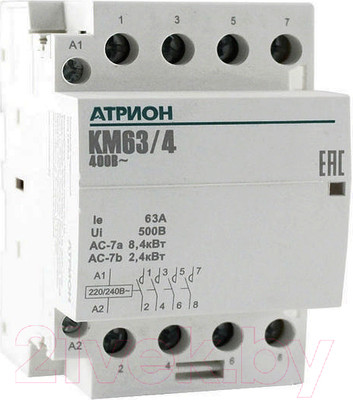 Контактор Атрион KM63-4-4NO
