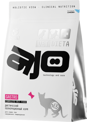 Сухой ветеринарный корм для кошек AJO Vet Dieta Gastro (400г)