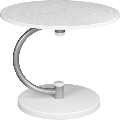 Журнальный столик Мебелик Дуэт 13 (металлик/белый)
