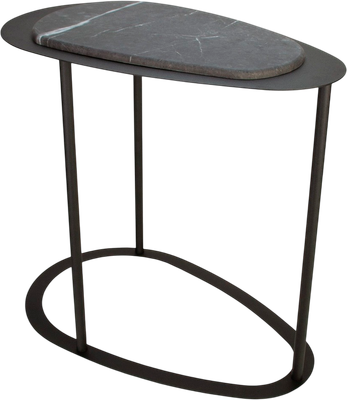 Журнальный столик Мебелик МеталлАрт М024 (черный мрамор/черный)
