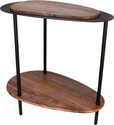 Журнальный столик Мебелик МеталлАрт М036 (коричневый дуб/черный)