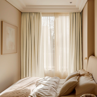 Комплект штор Волшебная ночь Канвас с подхватами 200х290/930800 (2шт, шампань)