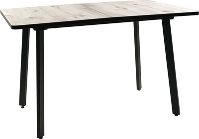 Обеденный стол ВВР Миллер пластик 120-160x80 (бискайская сосна/черный №3)