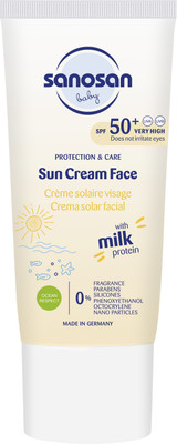 Крем солнцезащитный Sanosan Baby SPF 50+ 0 мес.+ / 40892070 (30мл)