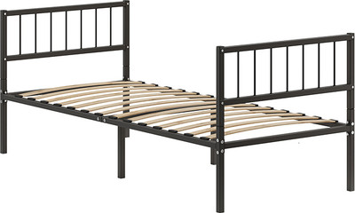 Односпальная кровать Домаклево Металика В3+В3 90x190 (черный)