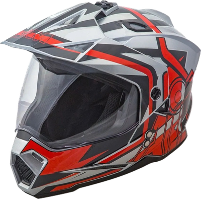 Мотошлем AiM JK802S / 802-013-S (S, красный/серый/черный)