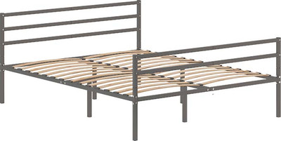 Полуторная кровать Домаклево Металика Г3+Г2 120x200 (серый)