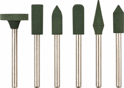 Набор насадок для гравера FIT Резиновые полировальные мелкой зернистости 36923 (6шт)