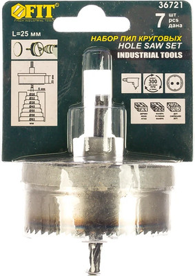 Набор коронок FIT 1" 26 - 63мм / 36721