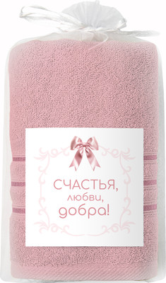 Полотенце Самойловский текстиль Верона Махра 50х90 400г (чайная роза)