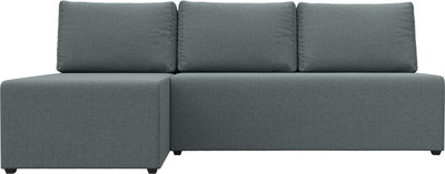 Диван угловой Лига Диванов Поло левый / 125835L (рогожка амур серый)