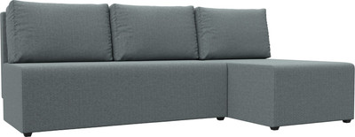 Диван угловой Лига Диванов Поло правый / 125835 (рогожка амур серый)