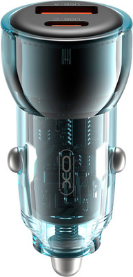 Адаптер питания автомобильный XO A30W+C30W / CC60W (синий)