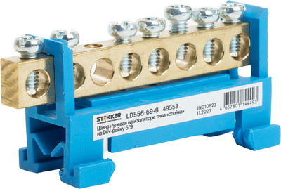 Шина нулевая Stekker LD556-69-8 / 49558