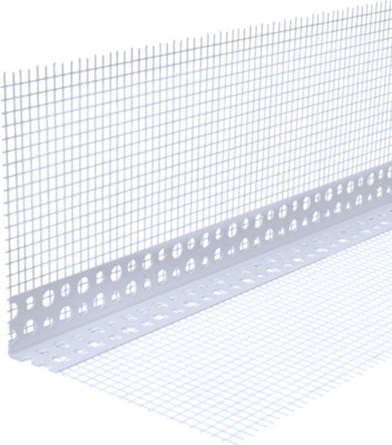 Уголок штукатурный Profilsystems ПВХ с армирующей сеткой 10x10 (3м, 145г)