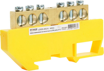 Шина заземления Stekker LD555-812-6 / 49552