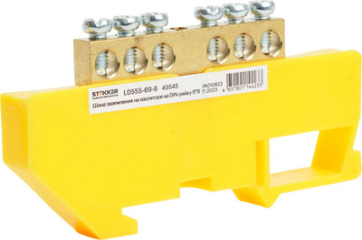 Шина заземления Stekker LD555-69-6 / 49545