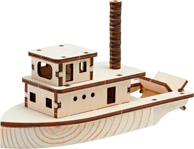 Корабль игрушечный Happycon Пароход на резиномоторе / HK-K001