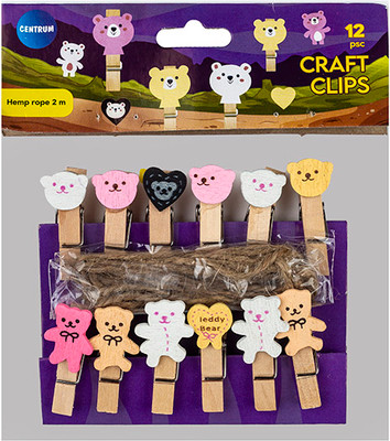 Набор прищепок декоративных Centrum Мишка / 80334 (10шт)