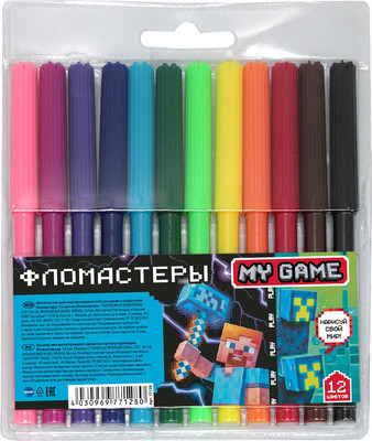 Фломастеры Centrum My Game / 77128 (12цв)