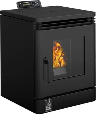 Камин пеллетный Zota B6H22 6 кВт WI-FI (черный)