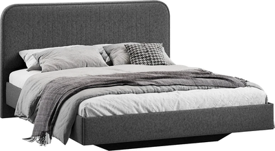Двуспальная кровать ТриЯ Тиффани Тип 1 160x200 (микровелюр Jercy Graphite)