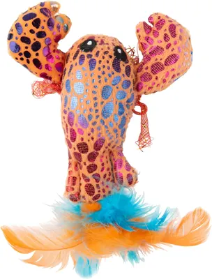 Игрушка для кошек Mr. Kranch Лобстер с кошачьей мятой и перышками / MKR542281 (голубой)