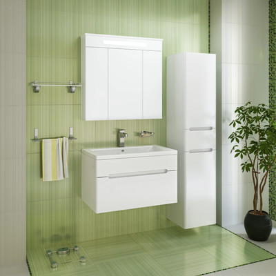 Тумба с умывальником Runo Парма 75 + Omega 75 (подвесная)