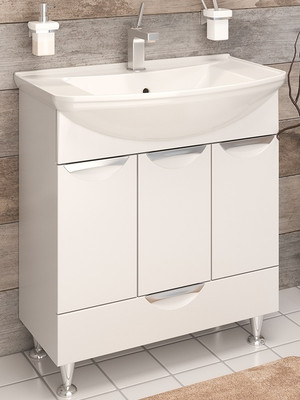 Тумба с умывальником Runo Барселона 75 + Стиль 75 (напольная)