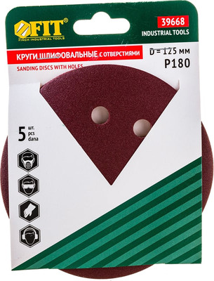 Набор шлифовальных кругов FIT 125мм / 39668 (5шт)