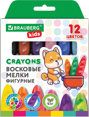 Восковые мелки Brauberg Kids. Батоны / 273093 (12цв)