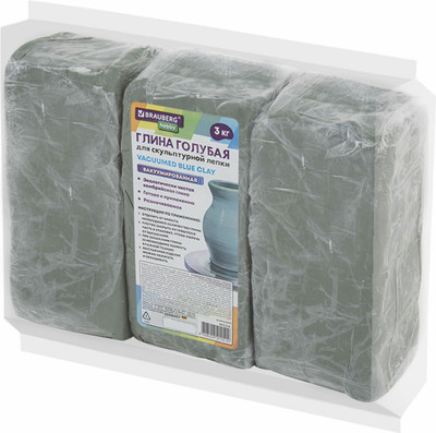 Глина Brauberg Hobby / 665358 (3кг, голубой)