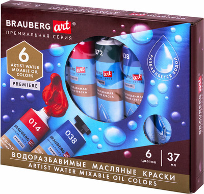 Масляные краски Brauberg Art Premiere / 192292 (6цв)