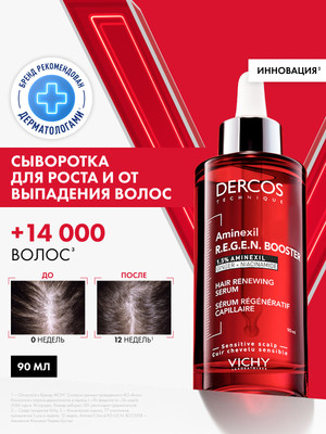 Сыворотка для волос Vichy Dercos Aminexil Regenical против выпадения (90мл)