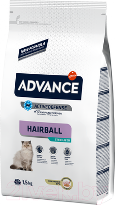 Сухой корм для кошек Advance Sterilized Hairball (1.5кг)