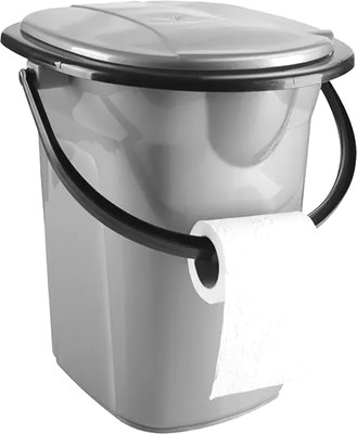 Ведро-туалет Idi Land 09044 (серебристый/черный)