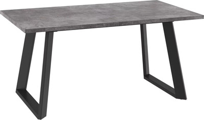 Обеденный стол Мамадома Loft Lux-160 раздвижной 160-205х90 (дымчатая керамика/черный)