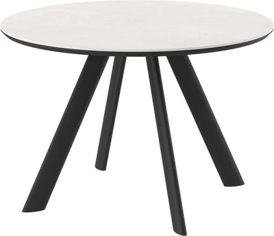 Обеденный стол Мамадома Rondy-116 круглый нераздвижной (Krater Perla Premium Cer/черный)