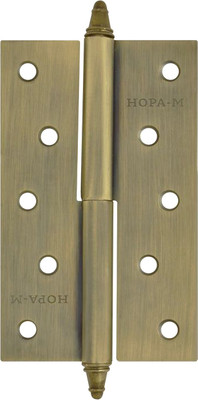 Комплект петель дверных Нора-М 610-5 125x75x2.5 (левая, матовая бронза покр.)