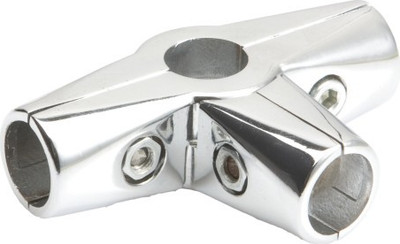 Соединитель для трубы мебельной AKS D25 562 (угловой, хром)