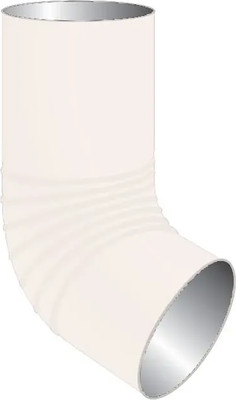 Колено трубы водосточной Скайпрофиль Сливное металлическое D90 (RAL 9003)