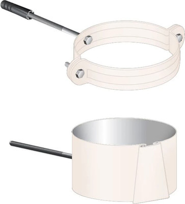 Хомут водосточной трубы Скайпрофиль Универсальный металлический D90 (RAL 9003)