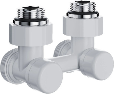 Узел подключения для радиатора Royal Thermo Design угловой 1/2х3/4" EK / RANDU11234WH (белый)