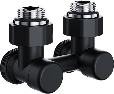 Узел подключения для радиатора Royal Thermo Design угловой 1/2х3/4" EK / RANDU11234BL (черный)