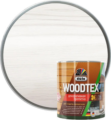 Пропитка для дерева Dufa Wood Tex (900мл, белый)