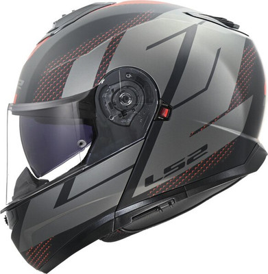 Мотошлем LS2 FF908 Strobe II Code (XXL, черный/серый)