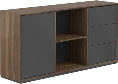 Тумба Norden Греденция 180х45х90 / QZ.0401.WА.GF (орех авиньон/графит)