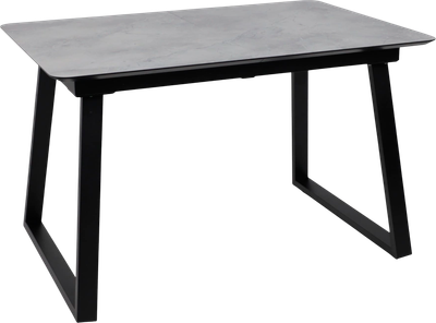 Обеденный стол LEPREMO AV 1208 HPL+МДФ раздвижной 1200-1600x800 (мрамор марквина синий/черный)